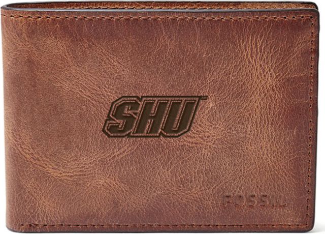 Fossil Leather Derrick Front Pocket Bifold - Brown - ONLINE ONLY