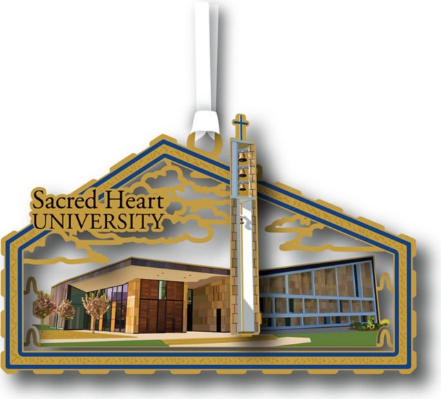 Sacred Heart University Brass Ornament