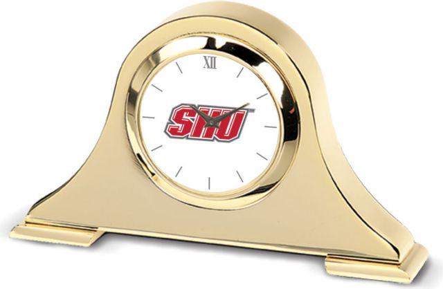 CSI Gold Napoleon Desk Clock With Colored Medallion - ONLINE ONLY