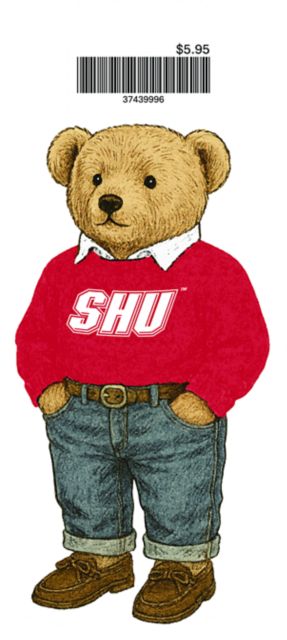 Sacred Heart University Teddy Bear Vinyl Sticker