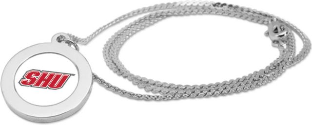 CSI Silver Pendant Necklace With Colored Medallian - ONLINE ONLY