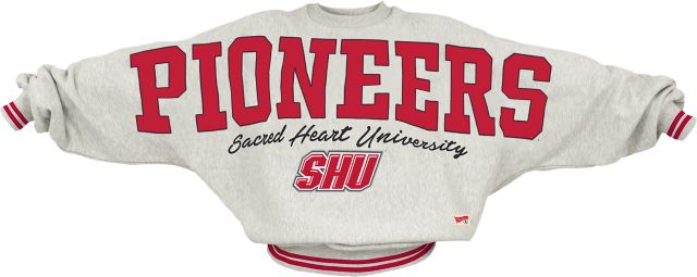 Sacred Heart University Pioneers Women's Ribbed Fleece Crewneck Sweatshirt