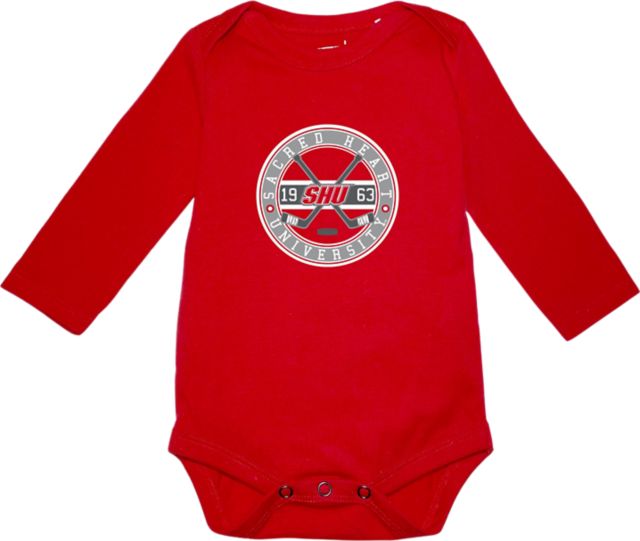 Sacred Heart University Infant's Pioneers Hockey Onesie