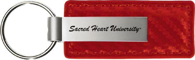 Sacred Heart University Leather Keytag