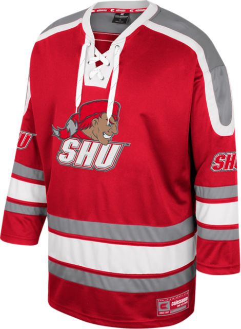 Sacred Heart University Pioneers Hockey Short Sleeve T-Shirt | Champion | Scarlet Red | 2XLarge