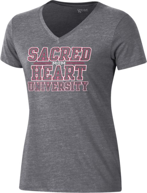 Sacred Heart University Women's Mom V-Neck Short Sleeve T-Shirt