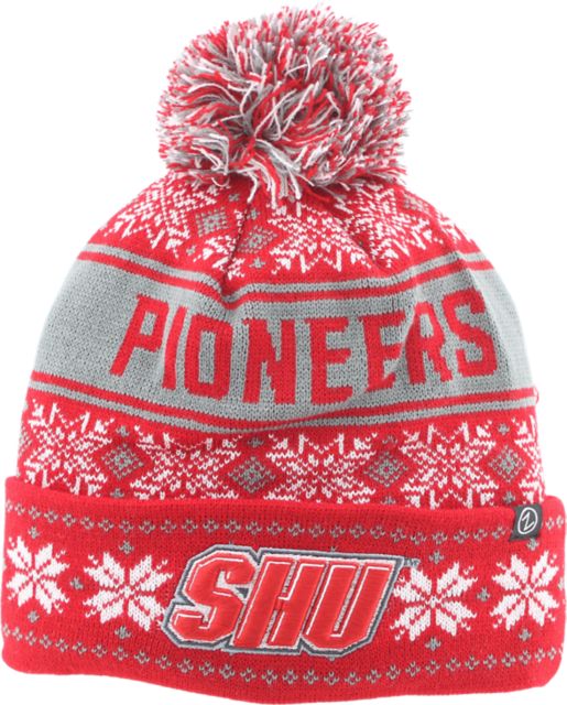 Sacred Heart University Pioneers Hockey Pom Beanie