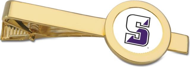 CSI Gold Tie Bar With Colored Medallian - ONLINE ONLY
