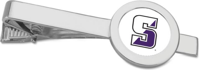 CSI Silver Tie Bar With Colored Medallian - ONLINE ONLY