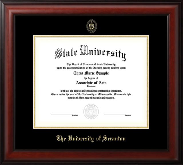 University of Scranton Meridian 16 x 20 Mahogany Diploma Frame