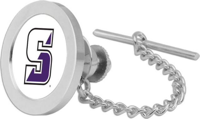 CSI Silver Tie Tack/Lapel Pin Gift Boxed With Colored Medallion - ONLINE ONLY