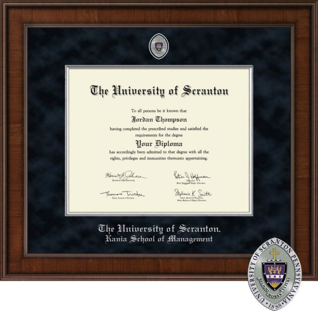 Church Hill Classics Presidential Diploma Frame. Kania School Of Management. Masters, PhD - ONLINE ONLY