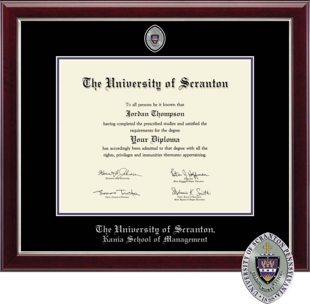 Church Hill Classics Masterpiece Diploma Frame. Kania School Of Management. Masters, PhD - ONLINE ONLY
