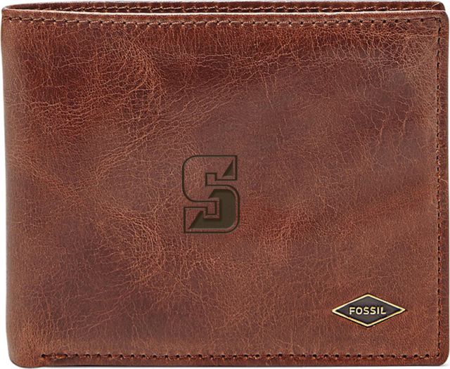 Fossil Leather Ryan RFID Flip ID Bifold - Dark Brown - ONLINE ONLY