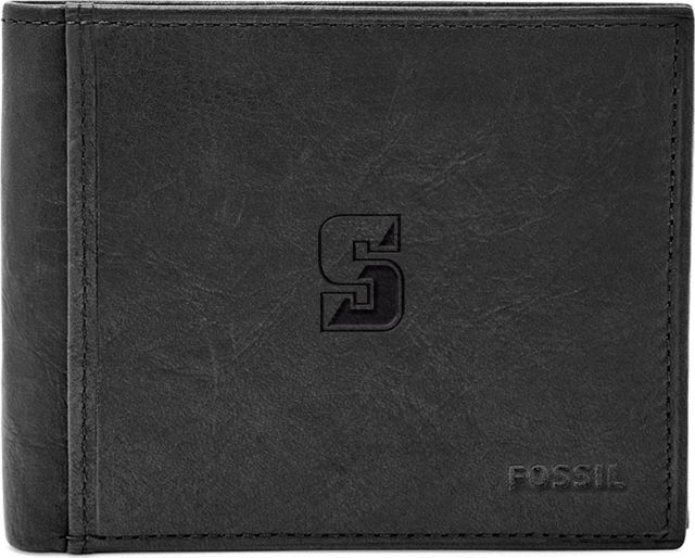 Fossil Leather Ingram RFID Bifold With Flip ID  - ONLINE ONLY