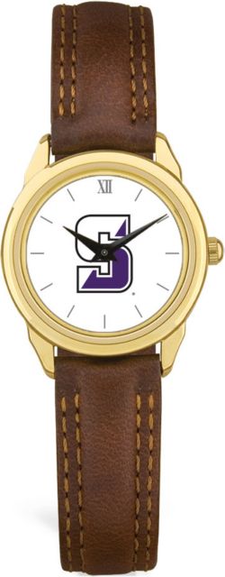 CSI Withomens Browithn Leather Withatch With Colored Medallion - ONLINE ONLY