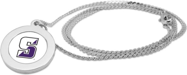 CSI Silver Pendant Necklace With Colored Medallian - ONLINE ONLY