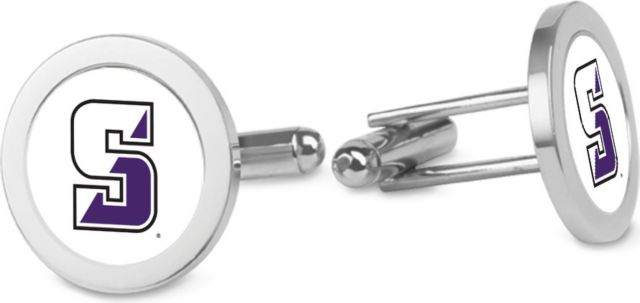 CSI Silver Cufflinks (Gift Boxed) With Colored Medallion - ONLINE ONLY