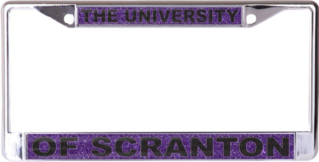 University of Scranton Glitter License Plate Frame
