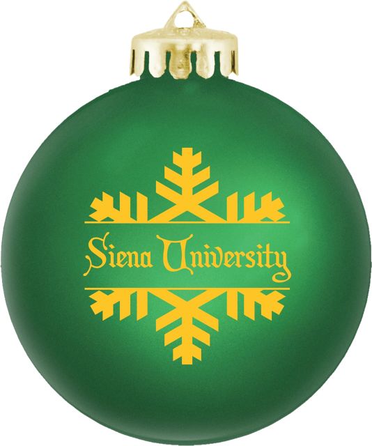 Siena University Shatterproof Round Ornament