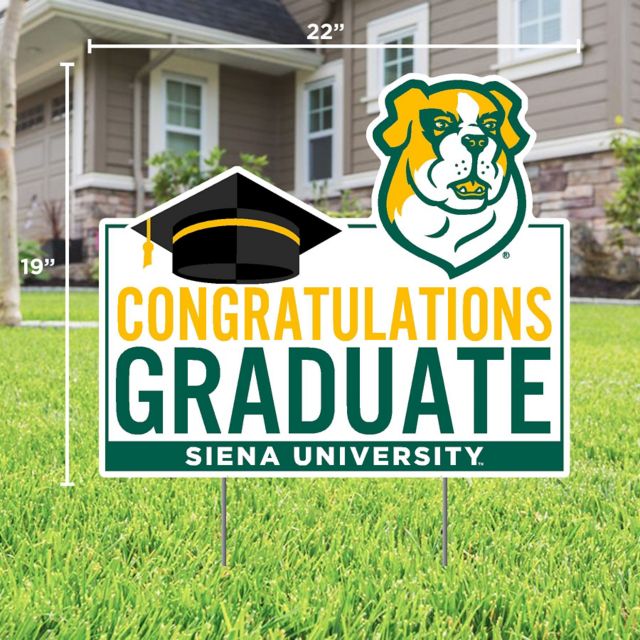 Siena University Grad Lawn Sign
