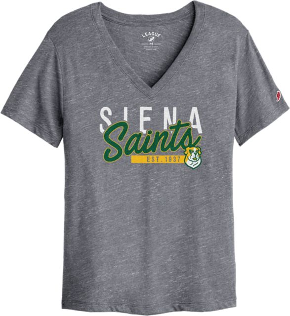 Siena University Women's Saints V-Neck Short Sleeve T-Shirt