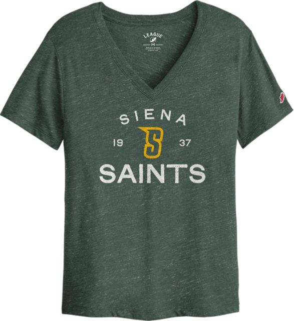 Siena University Saints Women's V-Neck Short Sleeve T-Shirt