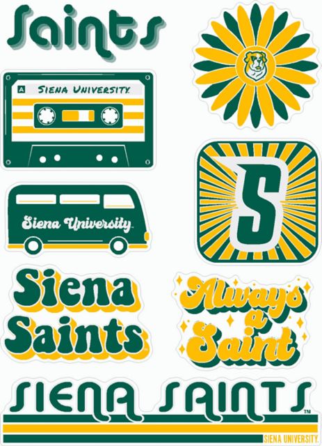 Siena University 7.5'' x 7.5'' Sticker Sheet