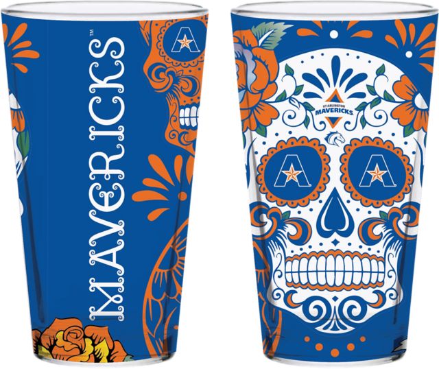 University of Texas at Arlington Dia De Los Muertos 16oz Pint Glass