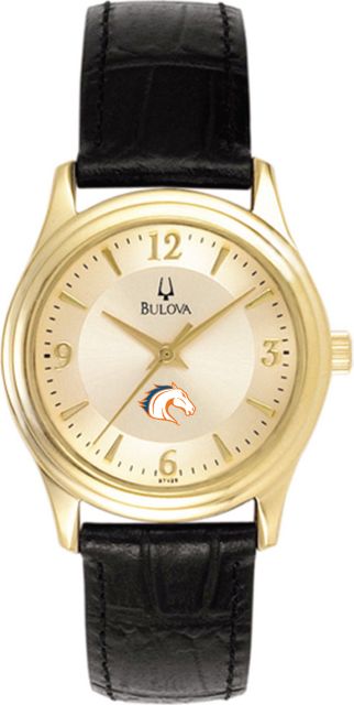 Bulova Ladies' Gold and Leather Watch - ONLINE ONLY