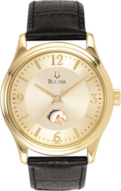 Bulova Men's Gold and Leather Watch - ONLINE ONLY