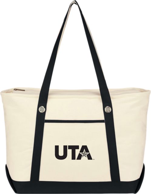 University of Texas at Arlington Canvas Zippered Tote Bag