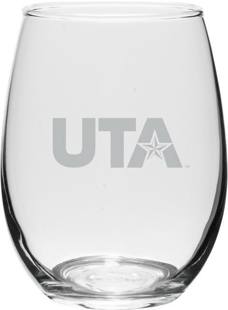 University of Texas at Arlington 15 oz. Stemless Wine Glass