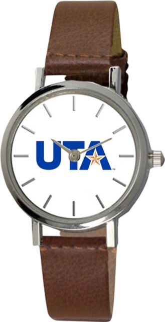 University of Texas at Arlington 28 mm Ladies Leather Watch