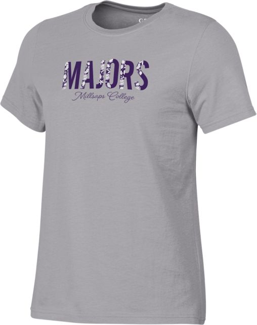 Millsaps College Majors Flower Women's Short Sleeve T-Shirt