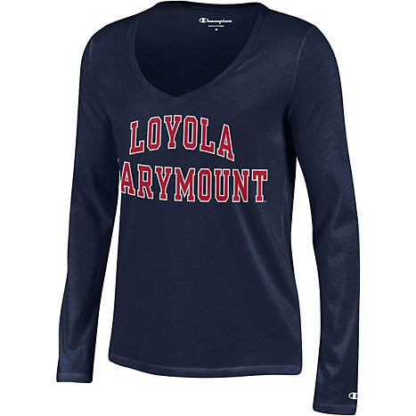 Loyola Marymount University Women's Long Sleeve V-Neck T-Shirt | Loyola ...