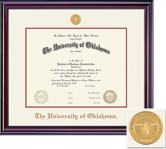 University of Oklahoma 8.5'' x 11'' Elite Diploma Frame