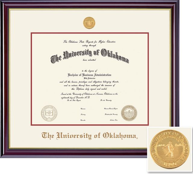 University of Oklahoma 14'' x 17'' Windsor Diploma Frame