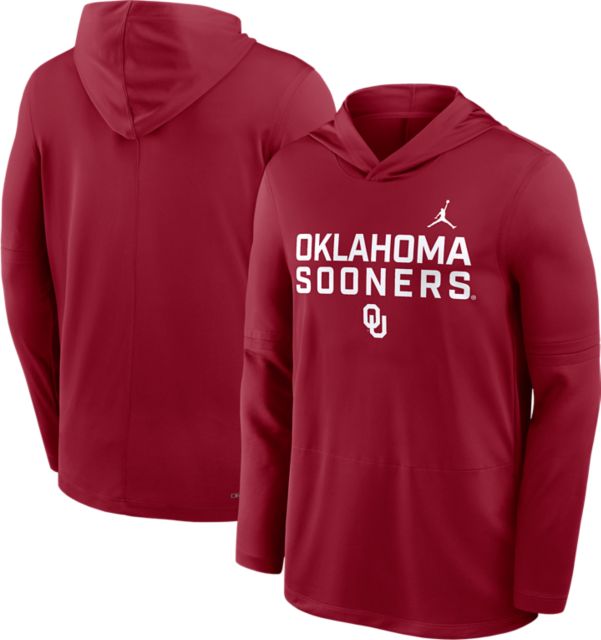 University of Oklahoma Sooners Jordan Dri-Fit Lightweight Hooded Long Sleeve T-Shirt