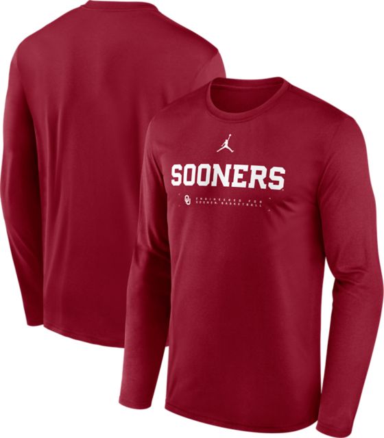 University of Oklahoma Sooners Basketball Dri-Fit Legend Long Sleeve Shooting Shirt