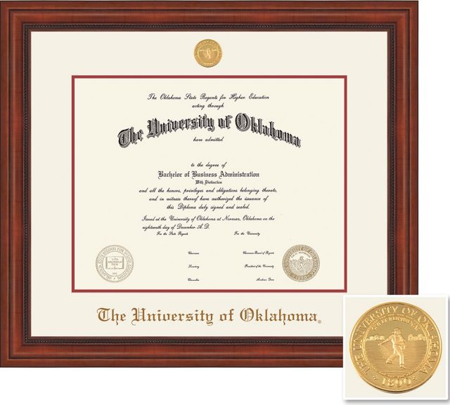 University Of Oklahoma Millenium BA/MA Diploma Frame -ONLINE ONLY