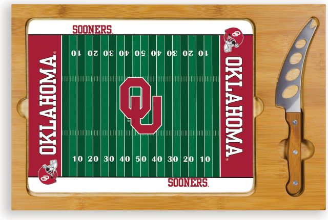 University of Oklahoma Football Cutting Board with Knife - ONLINE ONLY