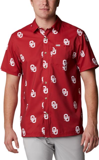 University of Oklahoma Columbia PFG Super Slack Tide Short Sleeve Shirt