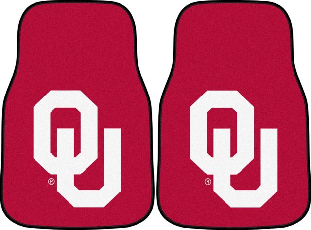 Oklahoma 2-pc Carpeted Car Mats 17'' x 27'' - ONLINE ONLY
