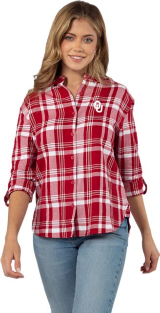 University of Oklahoma Women's Plaid Shirt