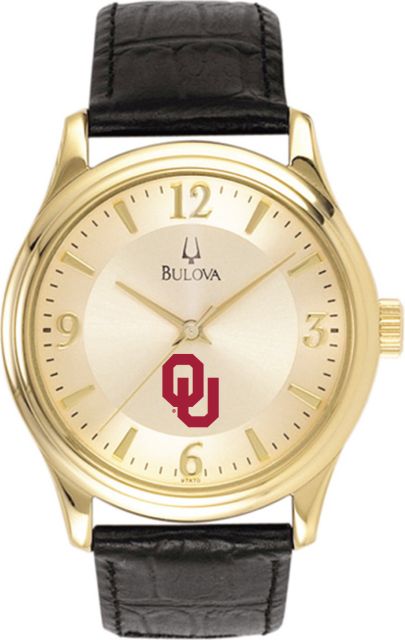 Bulova Men's Gold and Leather Watch - ONLINE ONLY