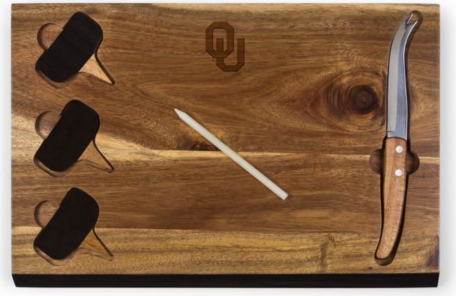 University of Oklahoma Cheese Cutting Board & Tools Set - ONLINE ONLY