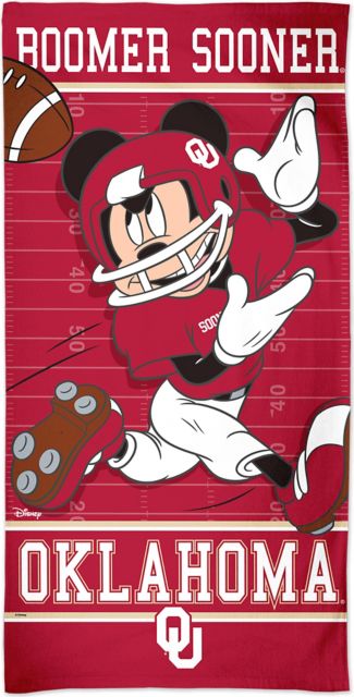 University Of Oklahoma 30''X60'' Beach Towel -Mikcey Mouse - ONLINE ONLY