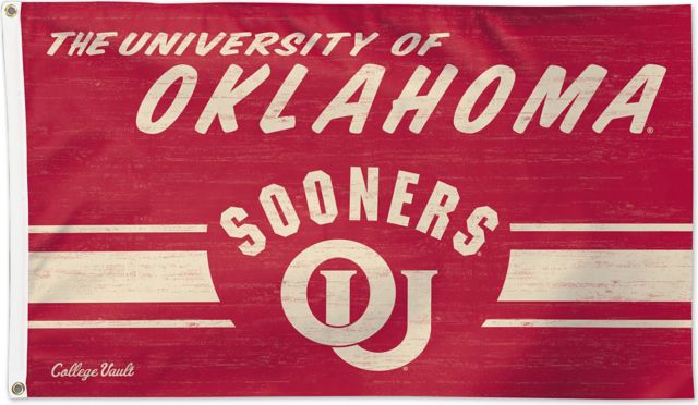 University Of Oklahoma 3'X5' Deluxe Flag-Vault  - ONLINE ONLY