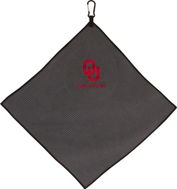 University Of Oklahoma 15''X15'' Grey Microfiber Towel - ONLINE ONLY